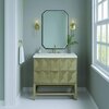 James Martin Vanities Emmeline 36in Single Vanity, Pebble Oak w/ 3 CM Ethereal Noctis Top D100-V36-PBO-3ENC